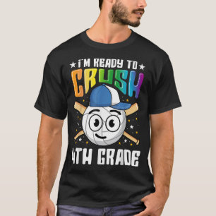 4th Grade Back To School Shirt Baseball First Day