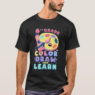 4Th Grade Back To School Watercolor Paints T-Shirt