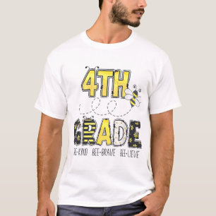  4Th Grade Bee Theme Back To School For Kids  T-Shirt