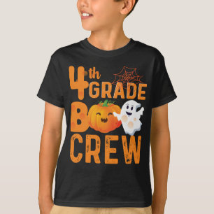 4th Grade Boo Crew Halloween Cute Pumpkin T-Shirt