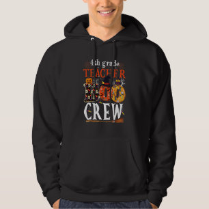 4th Grade Boo Crew Teacher Kids Halloween Costume Hoodie