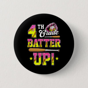 4th Grade Butter Up Softll Ice Cream Drip Ck To Sc 2 Inch Round Button