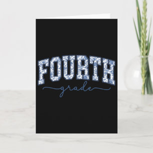 4th Grade Ck To School Fourth Grade Blue Toile Tea Card