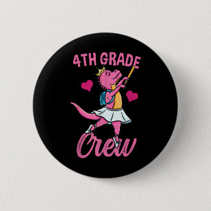 4th Grade Crew Ballet Back To School Girls 2 Inch Round Button