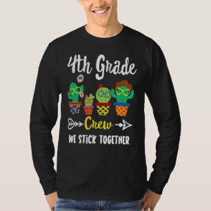4th Grade Crew Cactus Team 4th Grade Teacher Squa T-Shirt