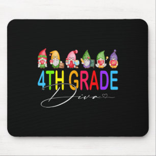 4th Grade Diva Gnomes Back To School  Mouse Pad
