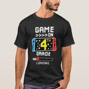 4th Grade Game On Loading Back To School Gamer Cre T-Shirt
