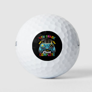 4th Grade Level Complete Graduation Gaming Gamer Golf Balls