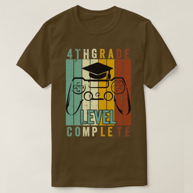 4th Grade Level Completed T-Shirt (Design Front)