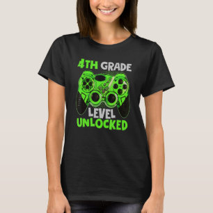 4th Grade Level Unlocked Back To School Boys Kids T-Shirt