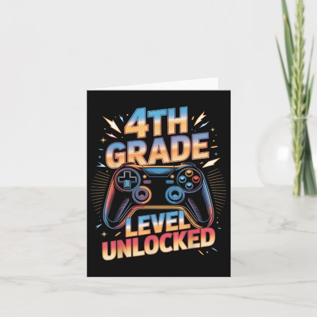 4th Grade Level Unlocked Game On 4th Grade Back To Card (Front)