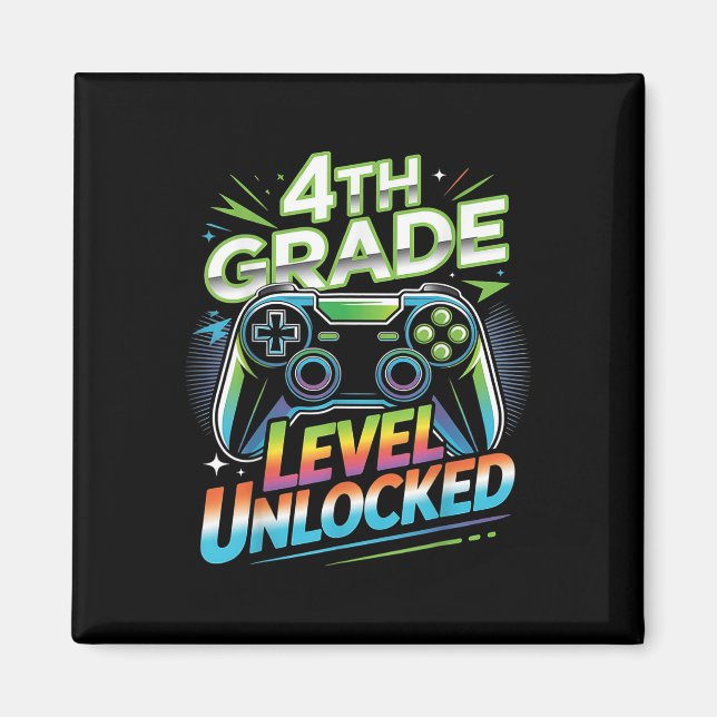 4th Grade Level Unlocked Game On 4th Grade Back To Magnet (Front)