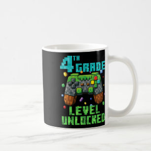 4th Grade Level Unlocked Gamer Controller Back To  Coffee Mug