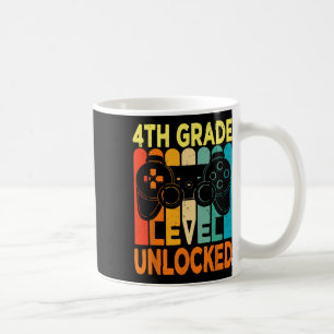4th Grade Level Unlocked Video Game Back To School Coffee Mug