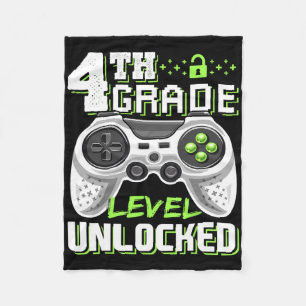 4th Grade Level Unlocked Video Game Ck To School B Fleece Blanket