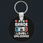 4th Grade Level Unlocked Video Game Gifts Back To  Keychain<br><div class="desc">4th Grade Level Unlocked Video Game Gifts Back To School</div>