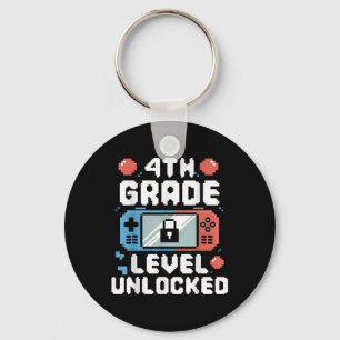 4th Grade Level Unlocked Video Game Gifts Back To  Keychain