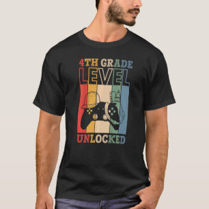 4th Grade Level Unlocked VideoGame Back to School T-Shirt