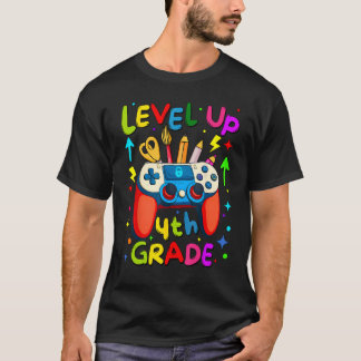 4th Grade Level Up Unlocked Video Game Back to Sch T-Shirt