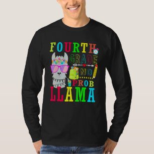 4th Grade No Prob Llama Back To School For Teacher T-Shirt