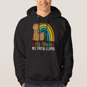 4th Grade No Prob Llama Fourth Grade Team Teacher  Hoodie