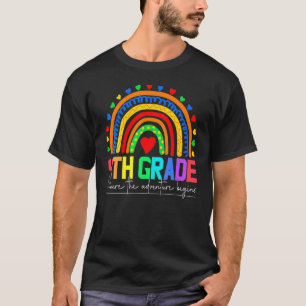 4th Grade Rainbow Leopard Teacher Team Fourth Grad T-Shirt