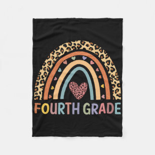 4th Grade Rainbow Teacher Team Fourth Grade Squad Fleece Blanket