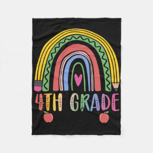 4th Grade Rainbow Teacher Team Fourth Grade Squad Fleece Blanket