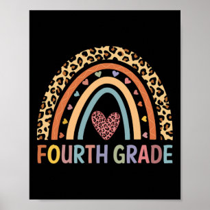 4th Grade Rainbow Teacher Team Fourth Grade Squad  Poster