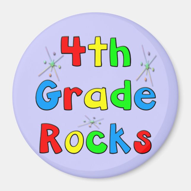 4th Grade Rocks Magnet (Front)