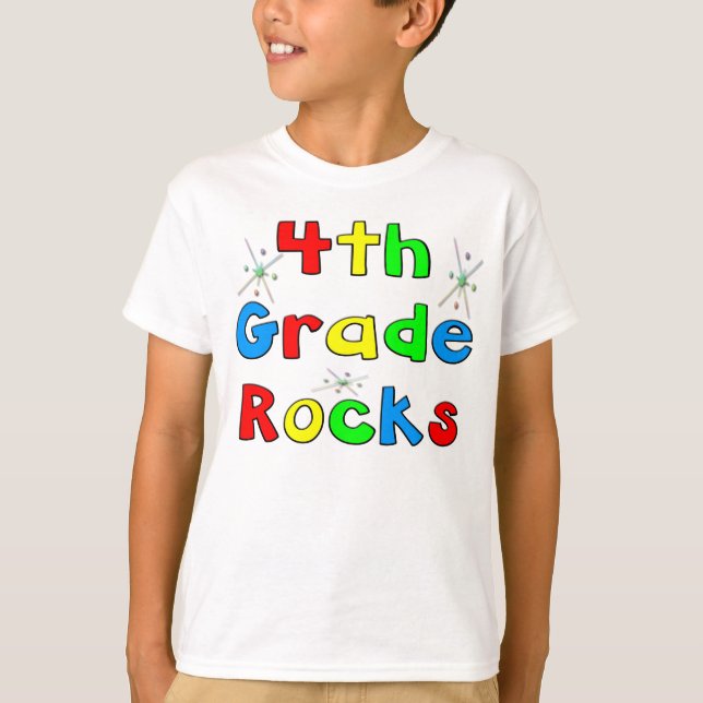 4th Grade Rocks T-Shirt (Front)