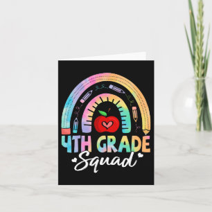 4th Grade Squad Back To School Fourth Grade Teache Card