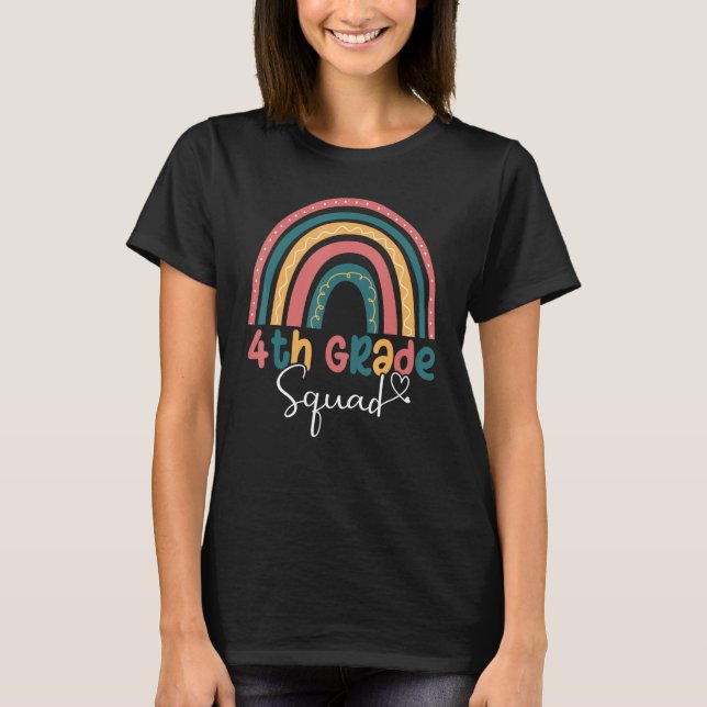 4th Grade Squad Back To School Fourth Grade Teache T-Shirt (Front)