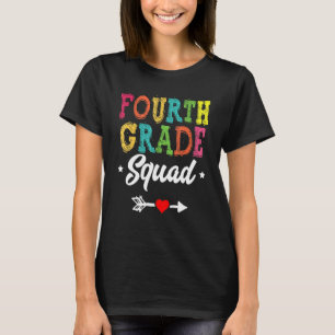 4th Grade Squad Fourth Teacher Student Team Back T T-Shirt