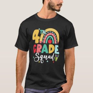 4th Grade Squad Team Funny Back To School Girls Bo T-Shirt