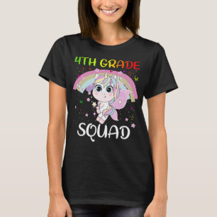 4th Grade Squad Third Teacher Student Team Unicorn T-Shirt