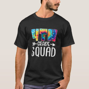 4th Grade Squad Tie Dye Teacher Student Team Back T-Shirt