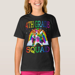 4th Grade Squad Unicorn Back To School T-Shirt