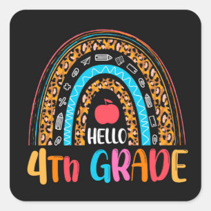 4th Grade Square Sticker