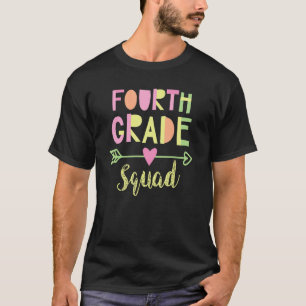 4th Grade Teacher Teacher Squad Funny Back To Scho T-Shirt