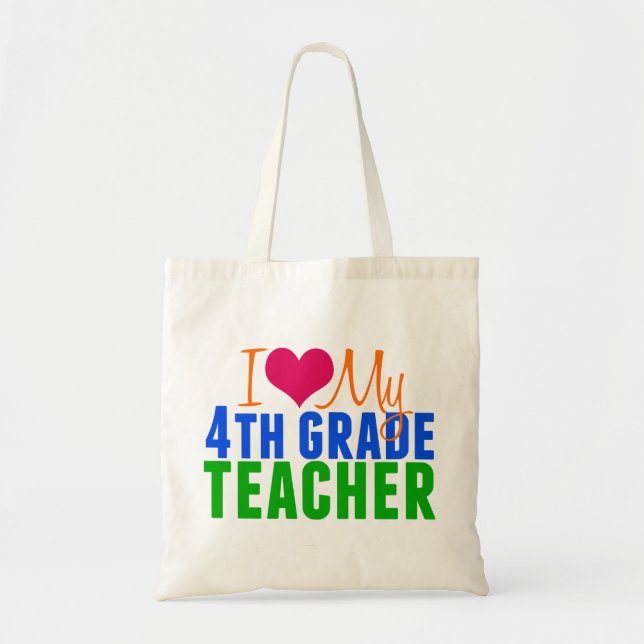 4th Grade Teacher Tote Bag (Front)