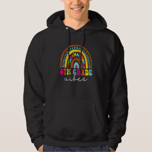 4th Grade Vibes Back To School Rainbow Teachers Ki Hoodie