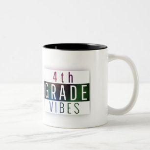 4th grade vibes Two-Tone coffee mug