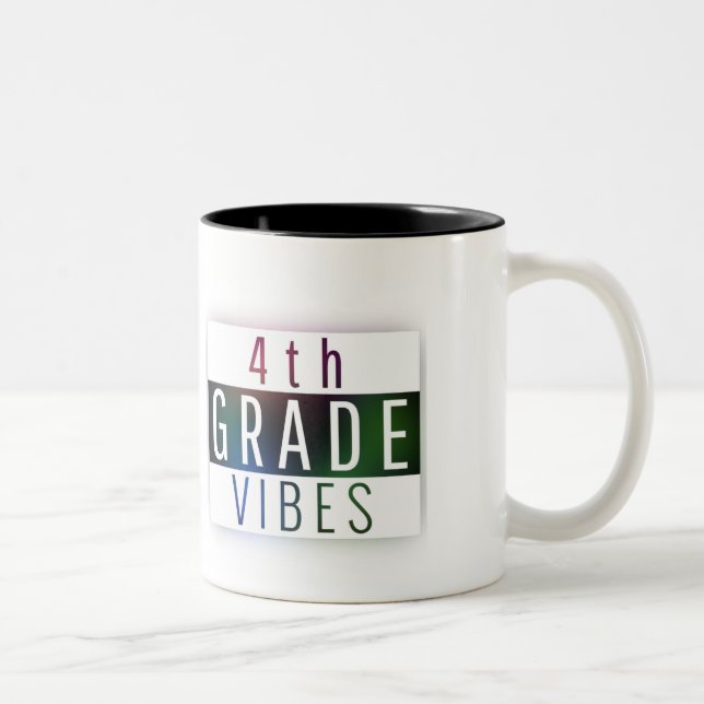 4th grade vibes Two-Tone coffee mug (Right)