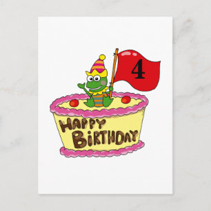 4th happy birthday postcard