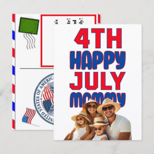 4th happy july mommy typography tshirt design holiday postcard
