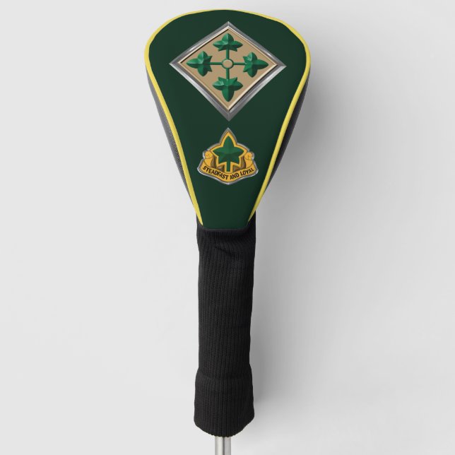 4th Infantry Div Patch Distinctive Unit Insignia Golf Head Cover (Front)