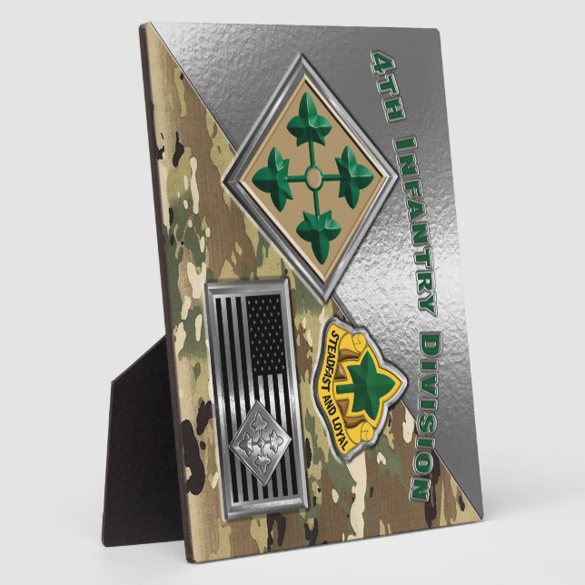 4th Infantry Division “4ID Ivy Division” Plaque (Side)