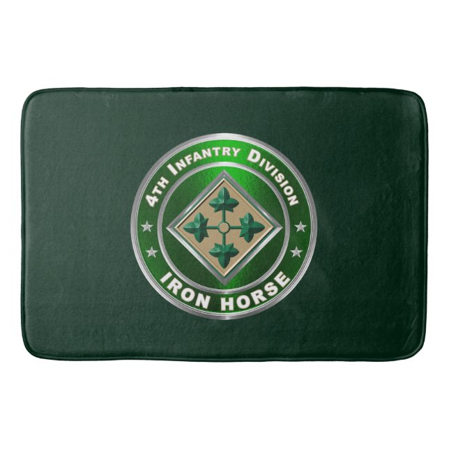 4th Infantry Division  Bath Mat (Front)