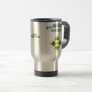 4th Infantry Division Customizable Travel Mug